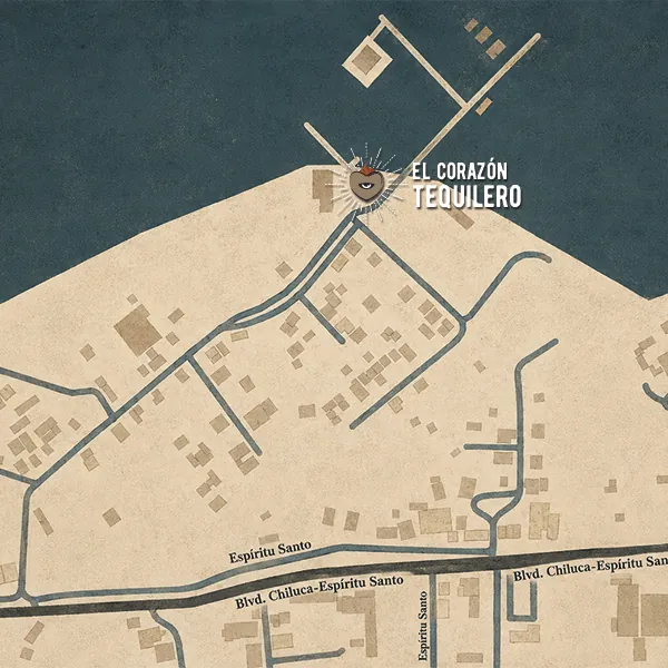 Mapa de Corazón Tequilero Jilotzingo